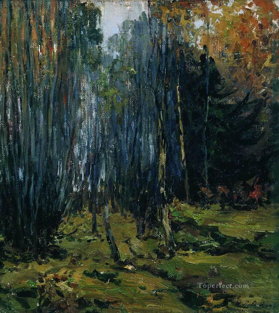 Bosque de otoño 1899 Isaac Levitan bosques árboles paisaje Pintura al óleo